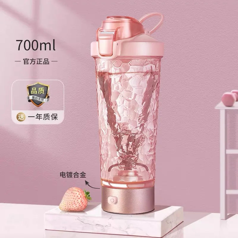 Electric Protein Shaker Bottle – 650 ml USB Rechargeable Mixer