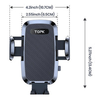 TOPK Universal Car Bracket Gravity Auto Phone Holder Car Air Vent Clip Mount Mobile Phone Holder Cell Phone Stand For All Phones