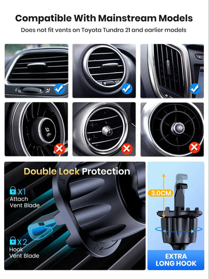Mobile Phone Holder Air Outlet Gravity Sensor Car Holder Riangle Gravity Frosted Simplicity Solid Metallic Material